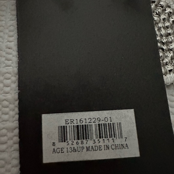 Silver Tone Stone Hooked Earrings - Picture 3 of 4